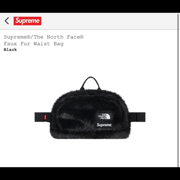 最安価格 Supreme TNF Faux Fur Waist Bag 